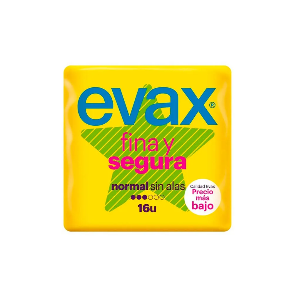 Evax fina y segura compresa normal sin alas 16 uds | Bonsanté