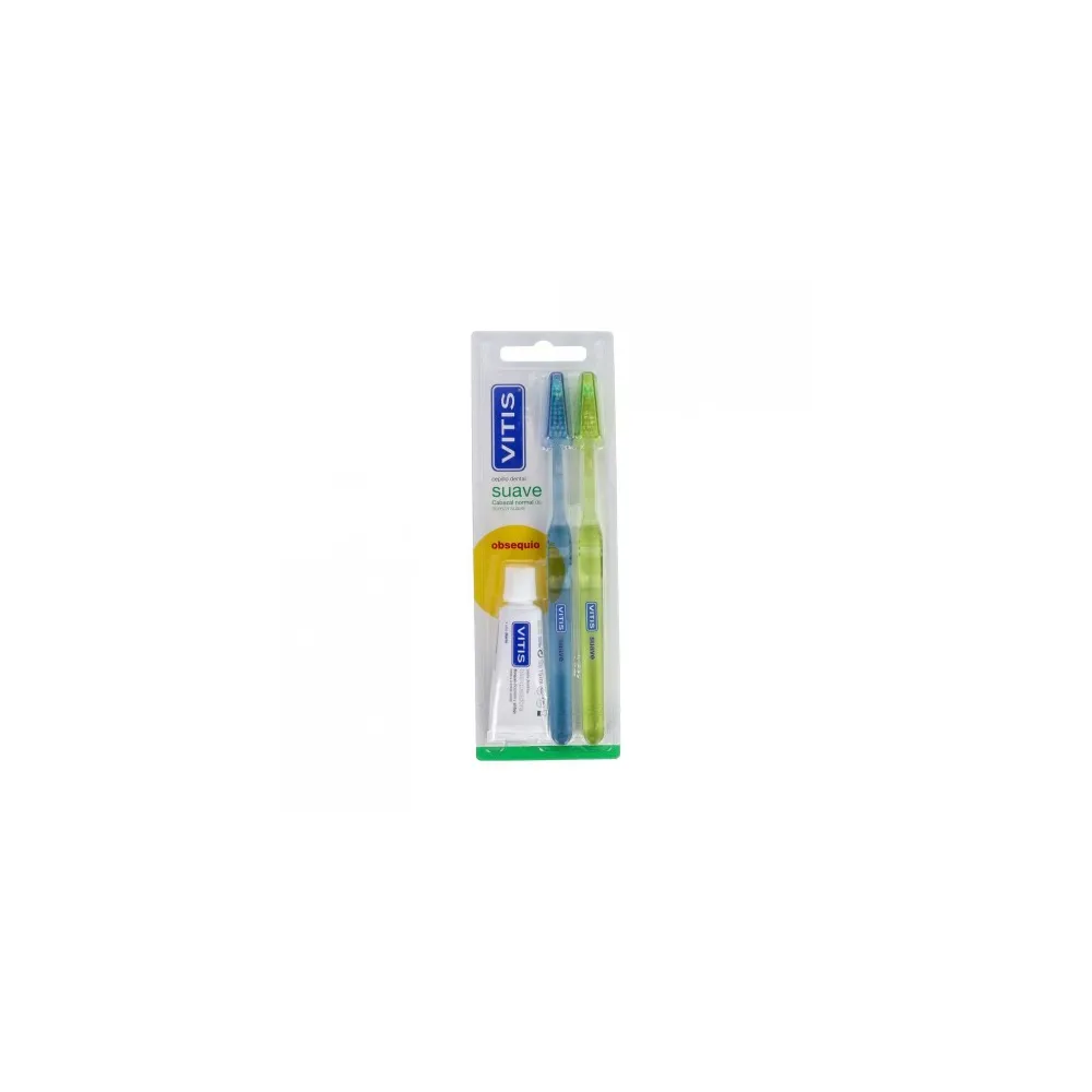 Vitis Cepillo Dental Suave Duplo + Pasta Blanqueadora 15 Ml | Bonsanté