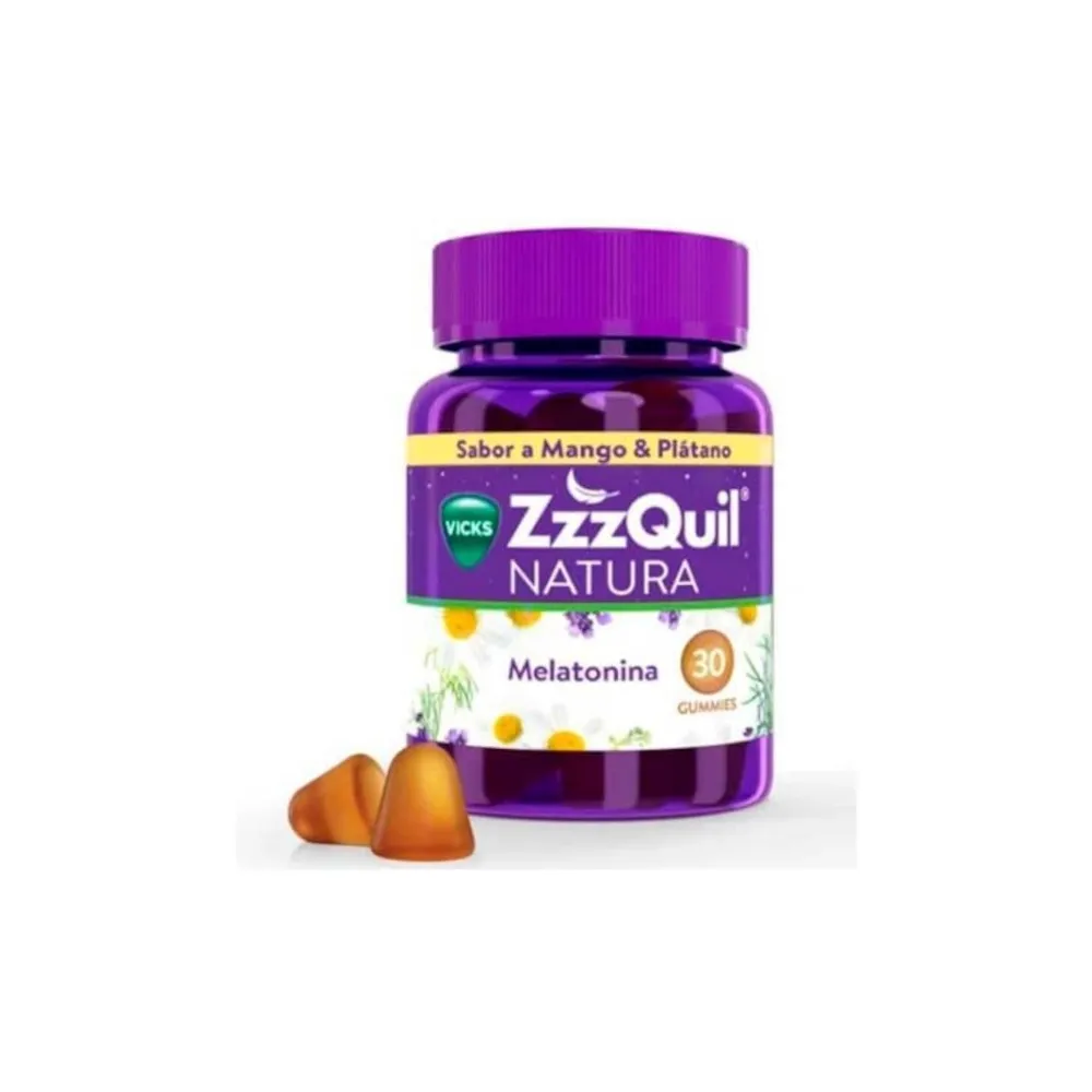 Vicks Zzzquil Natura melatonina mango y plátano 30 gominolas | Bonsanté
