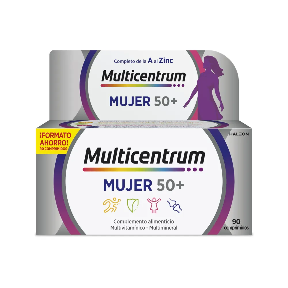 Multicentrum Mujer 50+ 90 Comprimidos | Bonsanté