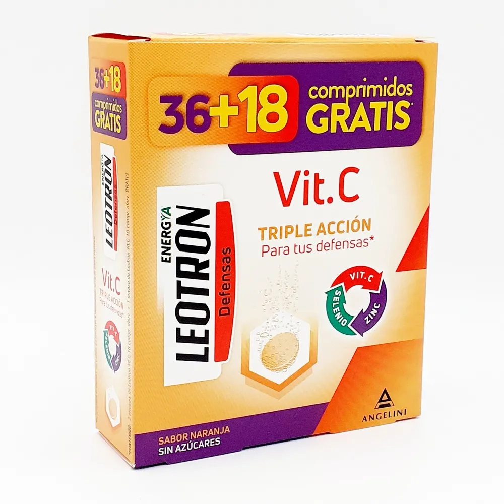 Leotron Vitamina C 36 Comprimidos + 18 Gratis | Bonsanté