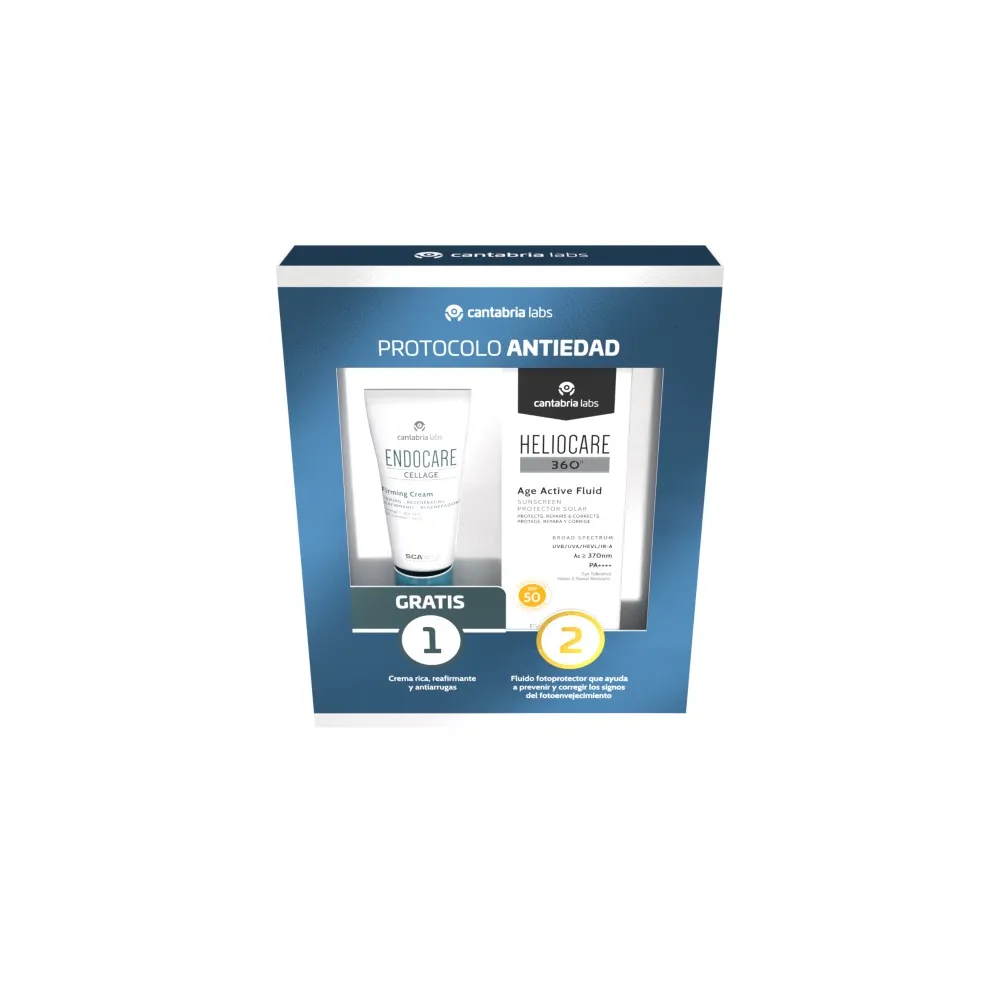 Pack REGALO Heliocare 360° Age Active Fluid SPF50 + Firming Cream Gratis | Bonsanté