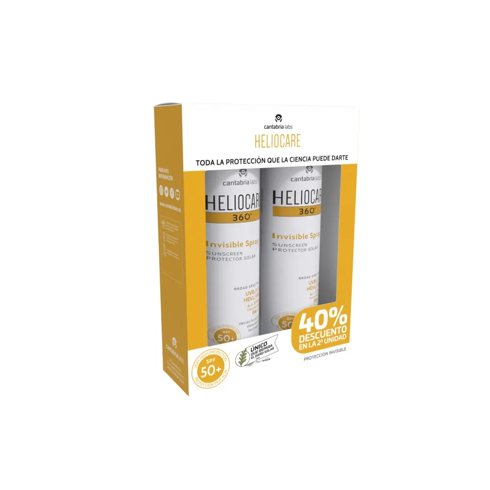 Heliocare 360º Duplo Invisible Spray SFP50+ 2x200 Ml | Bonsanté