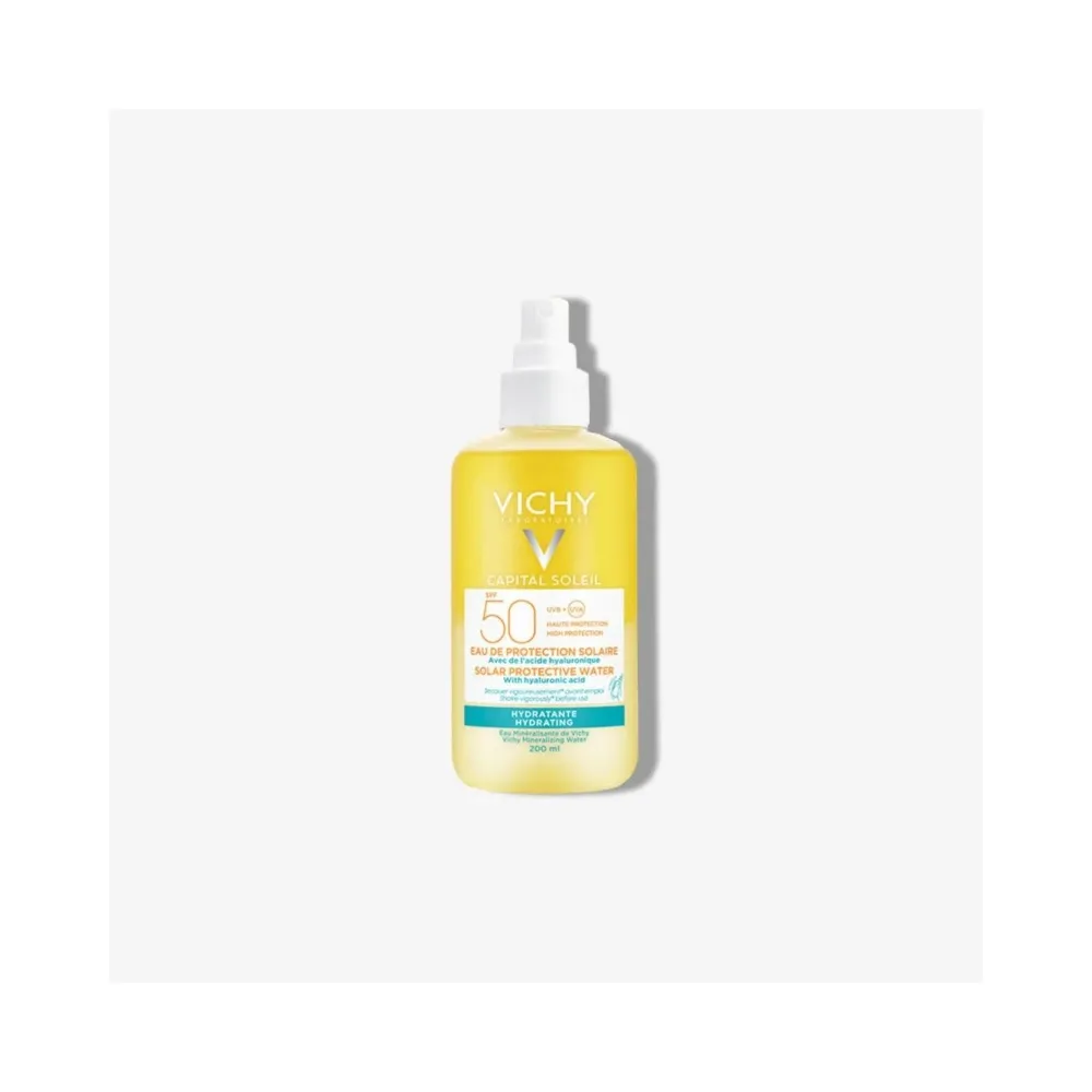 Vichy Capital Soleil Agua De Protección Solar Hidratante Con Ácido Hialurónico SPF50 200 ml | Bonsanté