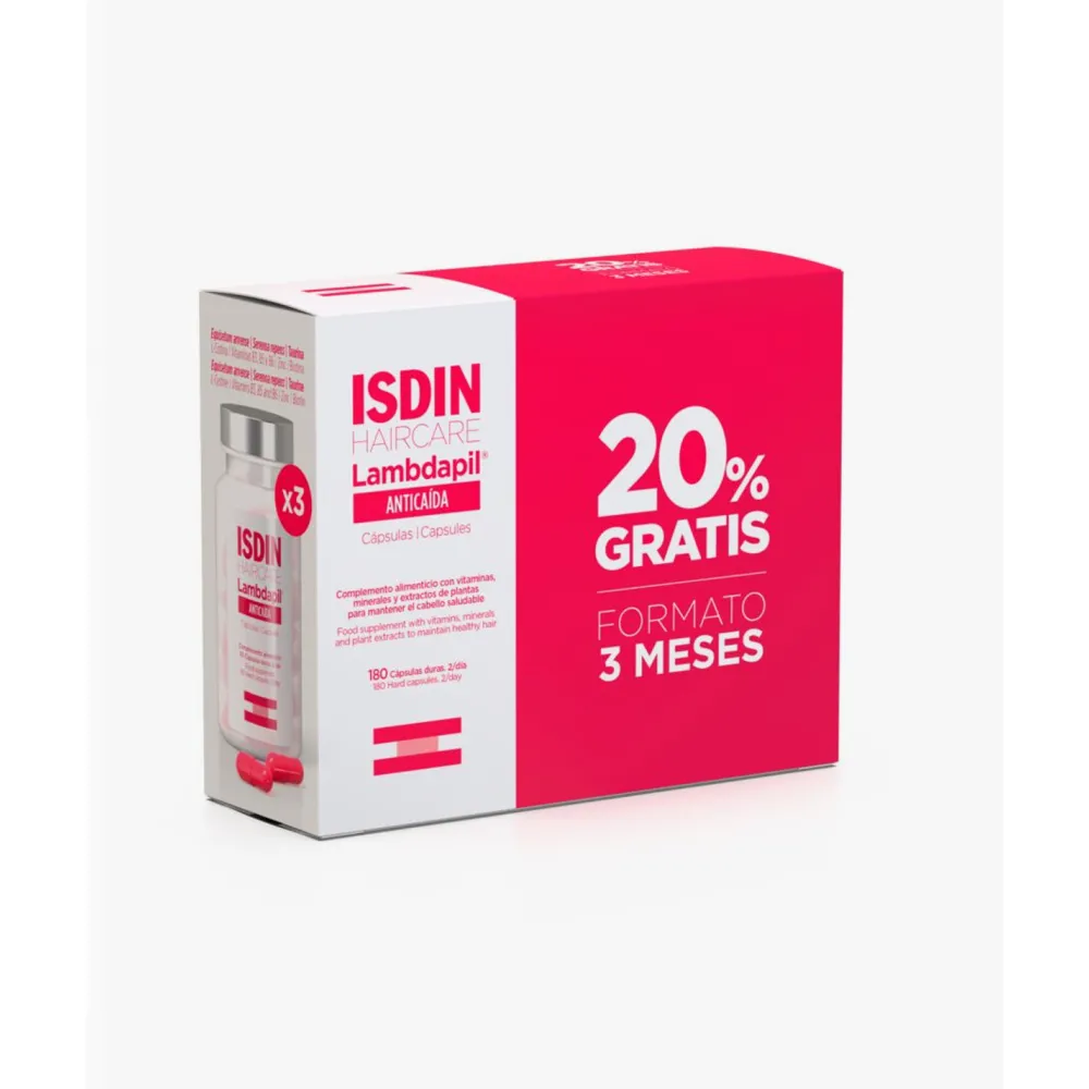 Isdin PACK Lambdapil Cápsulas Anticaída 180 Capsulas | Bonsanté