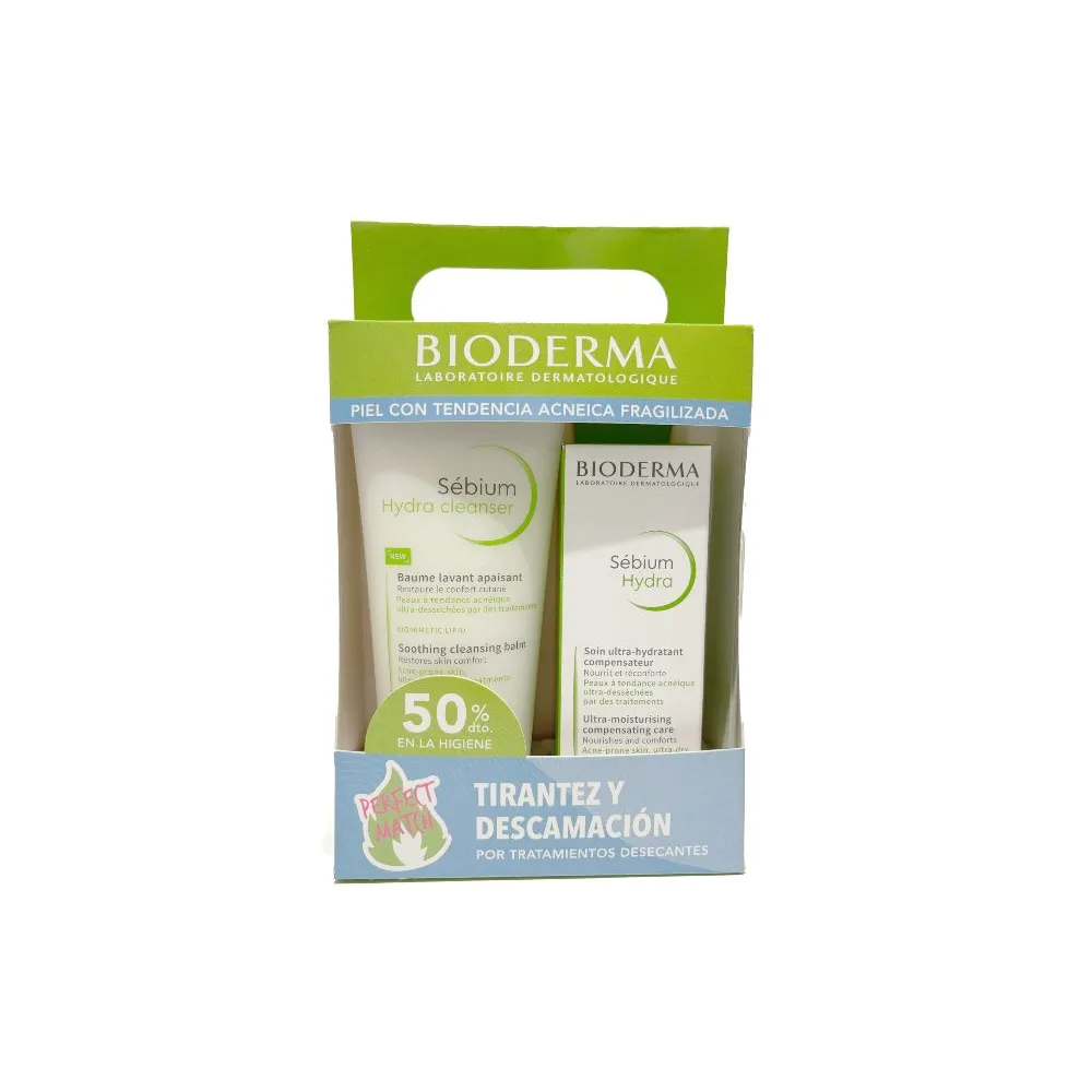 Bioderma Pack Tirantez y Descamación Sébium Hydra Cleanser 200Ml + Sebium Hydra 30Ml | Bonsanté