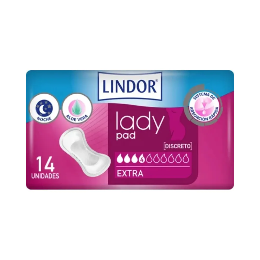 Lindor Compresas Lady Extra 4 Gotas 14uds | Bonsanté