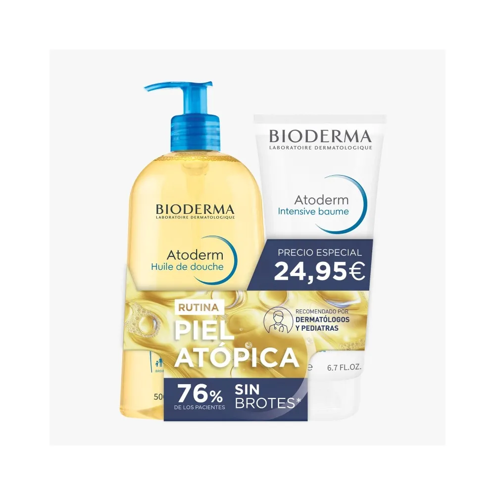 Bioderma Pack Atoderm Intensive Baume 200 Ml + Huile de Douche 500 Ml | Bonsanté