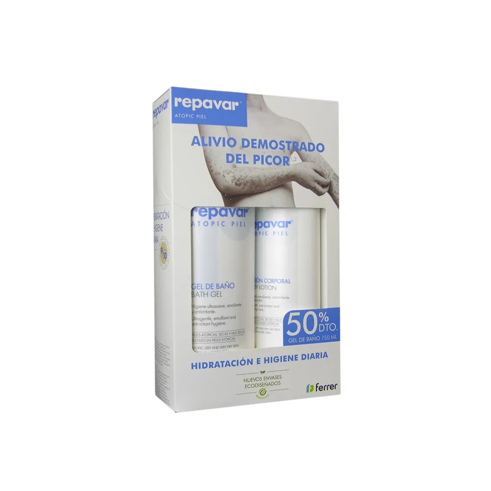 Repavar Atopic PACK Loción Corporal 500 Ml + Gel Baño 750 Ml | Bonsanté