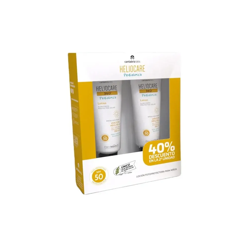 Heliocare 360º Duplo Pediatrics Lotion SPF50 2x200 ml | Bonsanté