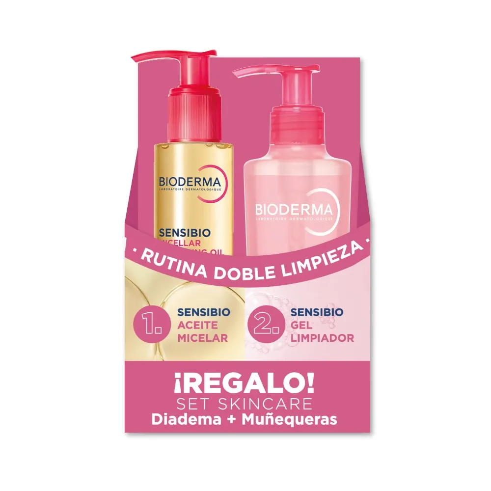 Bioderma PACK Rutina Belleza Sensibio Aceite Micelar Limpiador 150 Ml + Sensibio Gel Moussant 200 Ml + REGALO Set | Bonsanté