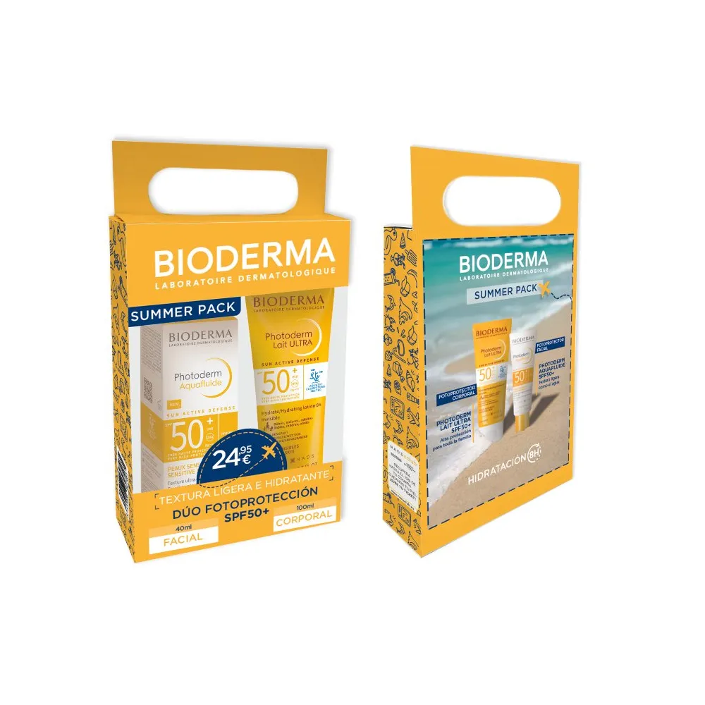 Bioderma PACK Photoderm Aquafluide SPF50+ 40 ml + Lait Ultra 100 Ml | Bonsanté