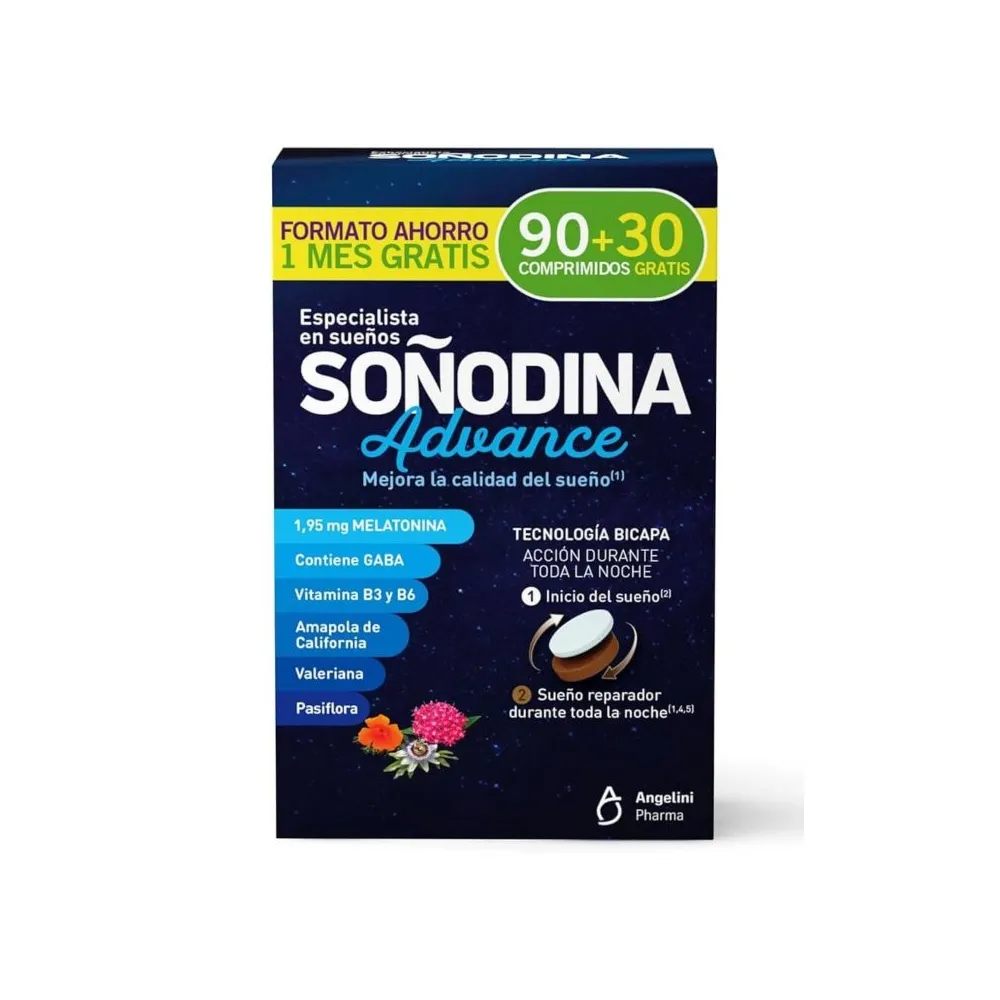 Soñodina Advance Formato Ahorro 90 Comprimidos + 30 GRATIS | Bonsanté