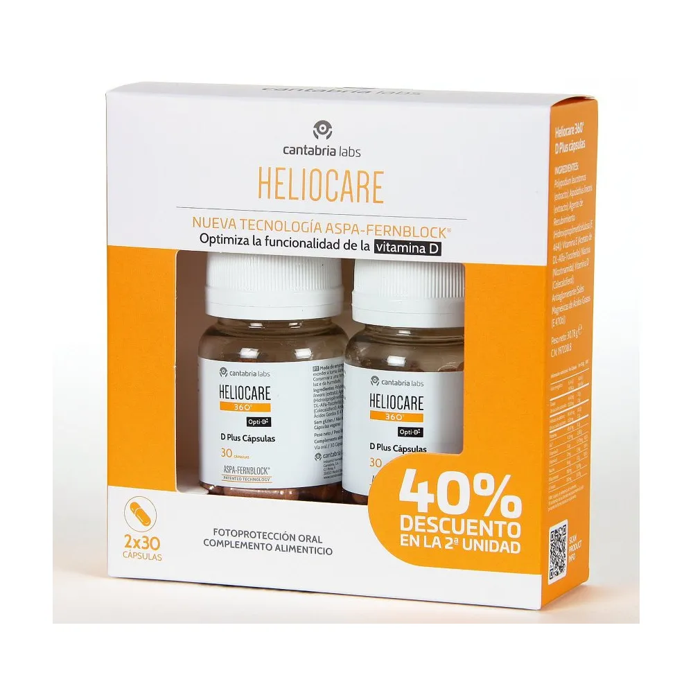 Heliocare 360° D Plus DUPLO 2x30 Cápsulas | Bonsanté