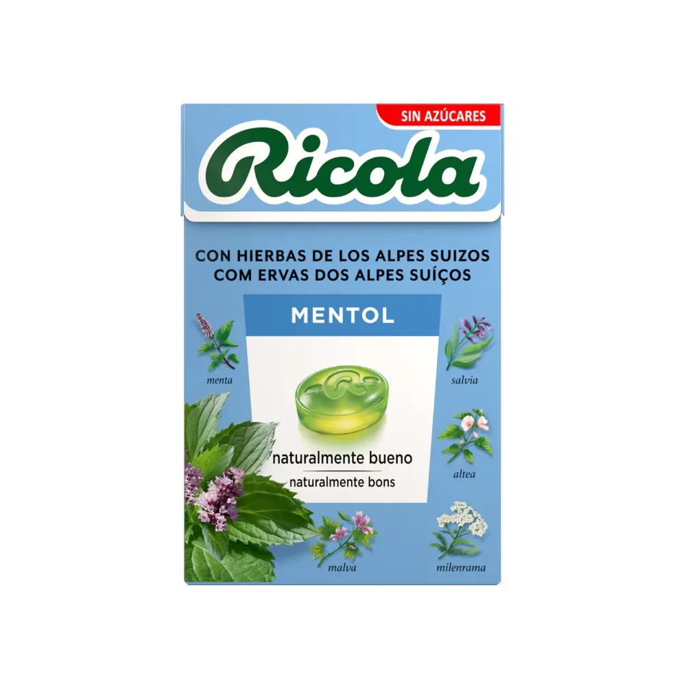 Ricola Mentol Caramelos Sin Azúcares 50 Gramos | Bonsanté