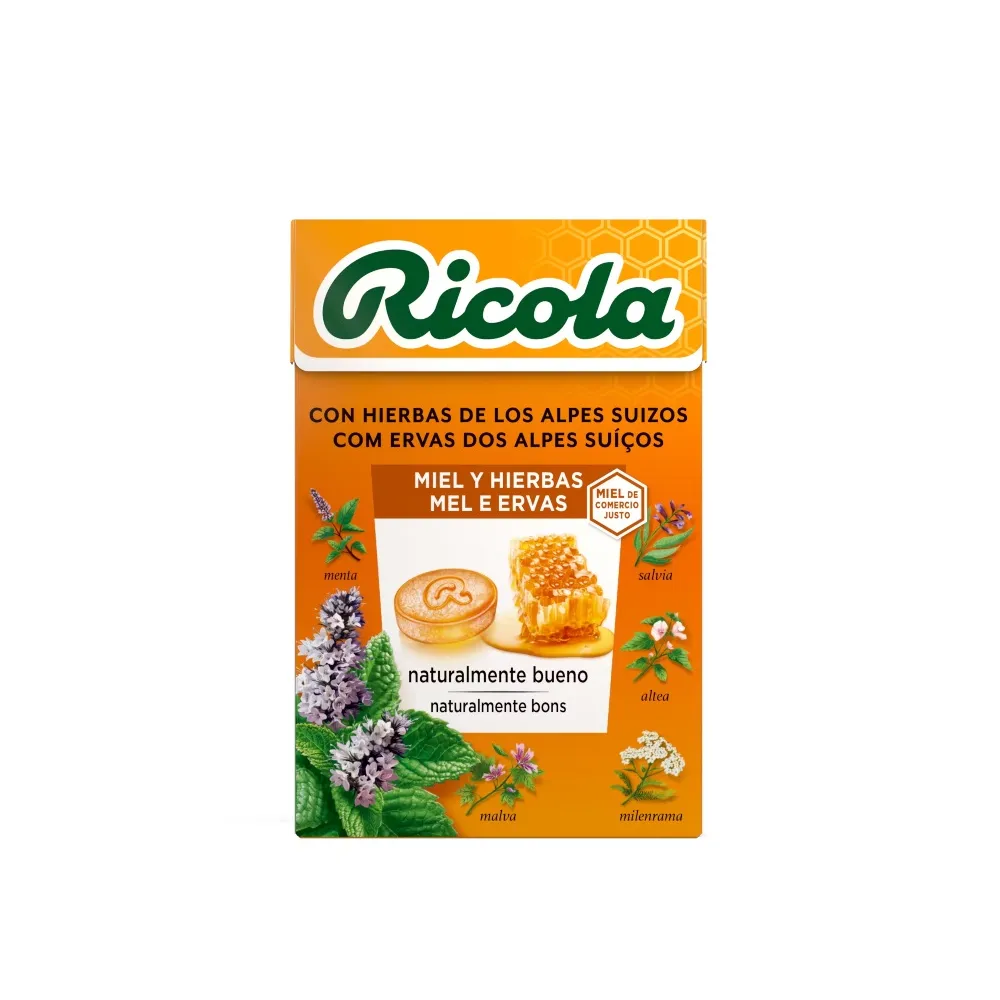 Ricola Miel y Hierbas De Alpes Suizos Caramelos 50 Gramos | Bonsanté