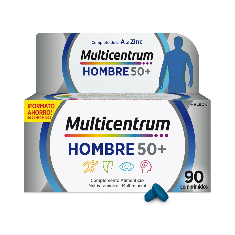 Multicentrum Hombre 50+ 90 Comprimidos | Bonsanté