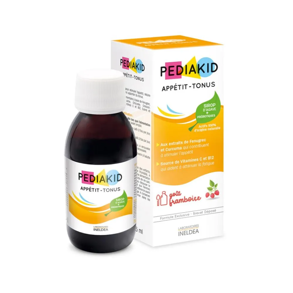Pediakid Jarabe Apetito-Tono Sabor Frambuesa 125 Ml | Bonsanté