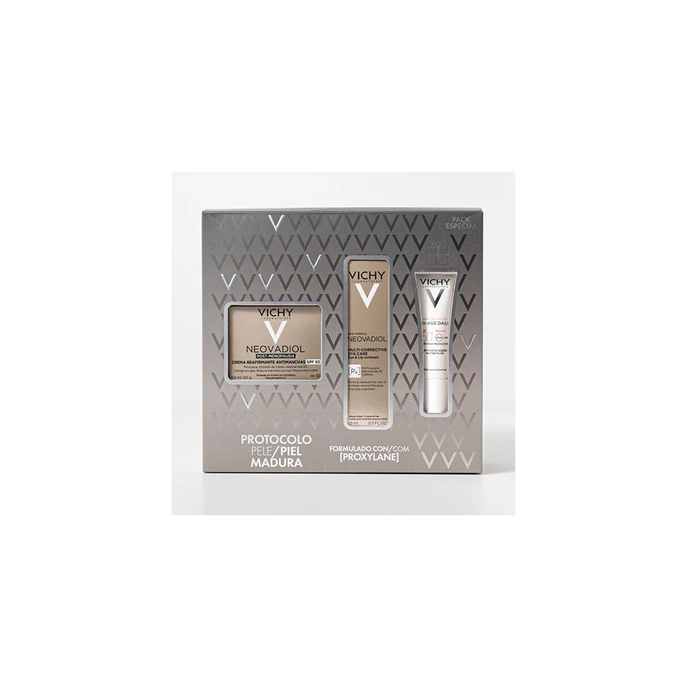 Vichy Cofre PACK REGALO Protocolo Piel Madura Neovadiol Crema Reafirmante Antimanchas + Contorno Ojos + UV-Age Daily SPF50+ | Bo