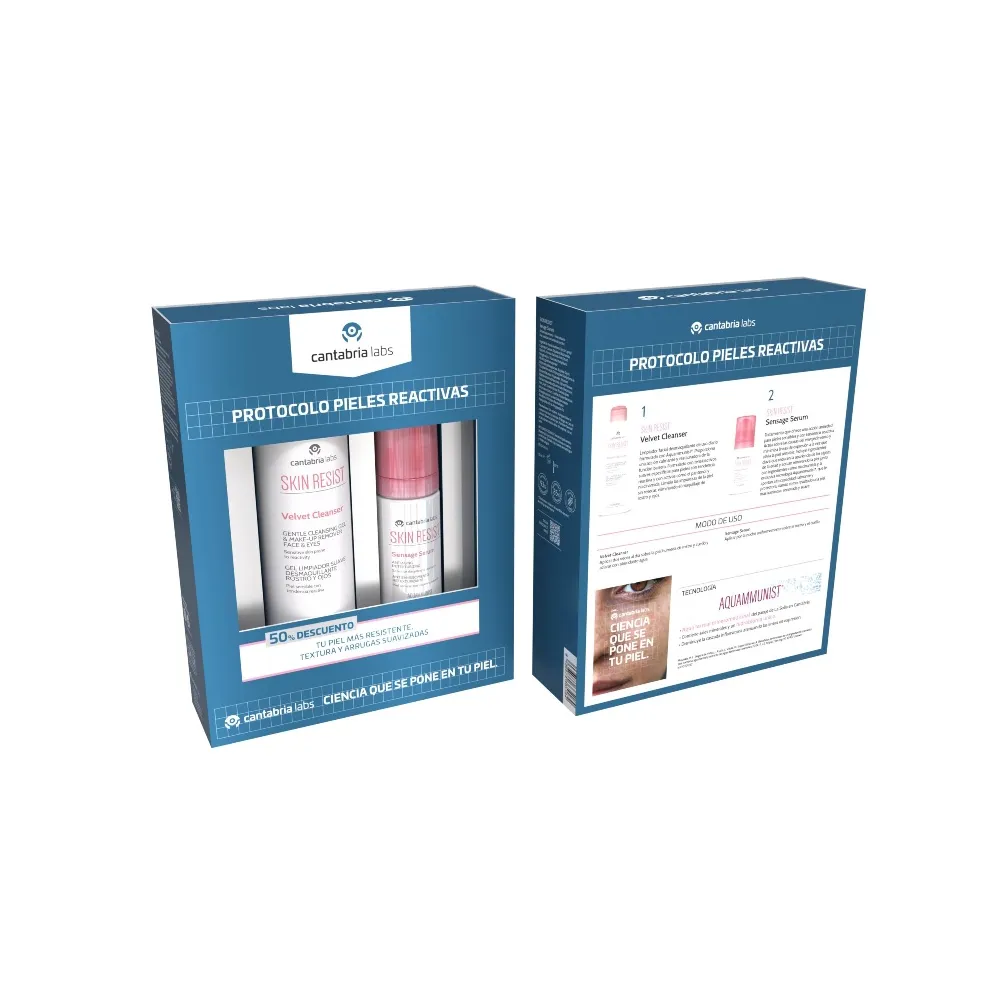 SKIN RESIST Pack Protocolo Pieles Reactivas Velvet Cleanser 200 Ml + Sensage Serum 30 Ml | Bonsanté