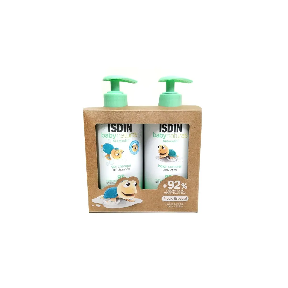 BabyNaturals Isdin Rutina Corporal Baño Bebe Pack Gel + Loción 2x400Ml | Bonsanté
