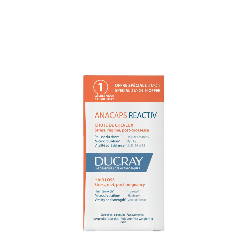 Ducray Anacaps Reactiv 90 cápsulas | Bonsanté