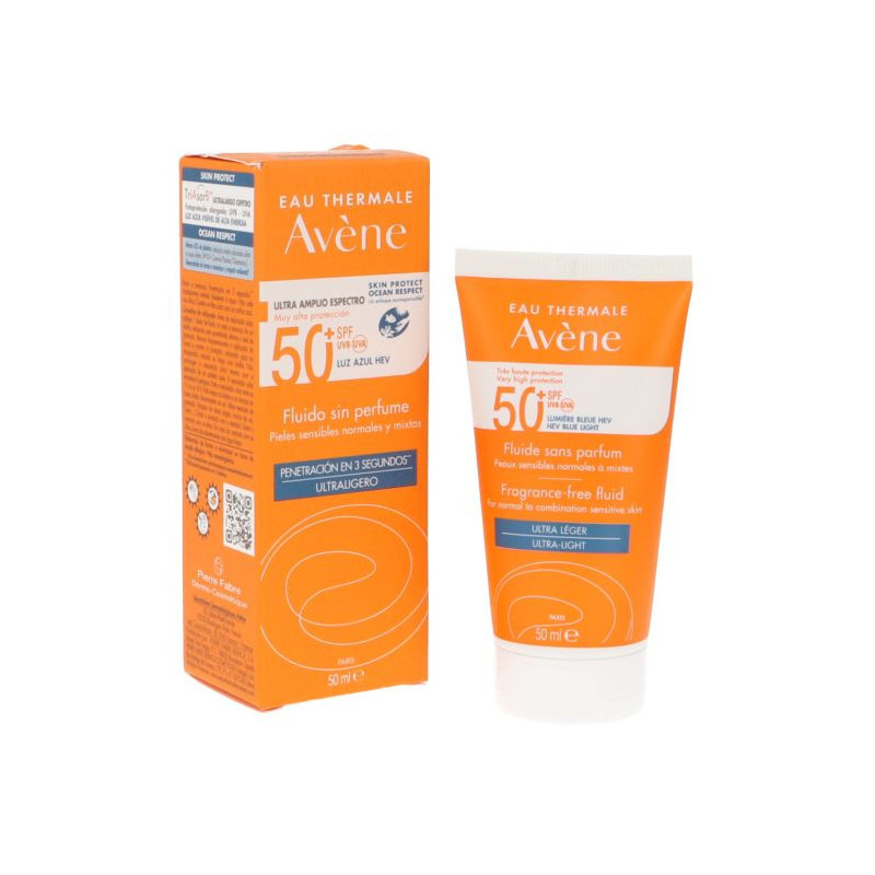 Avene Fluido SPF 50+ sin perfume 50 ml | Bonsanté