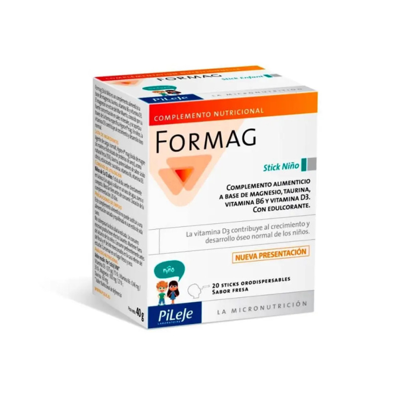 Formag magnesio marino niño fresa 20 sticks | Bonsanté