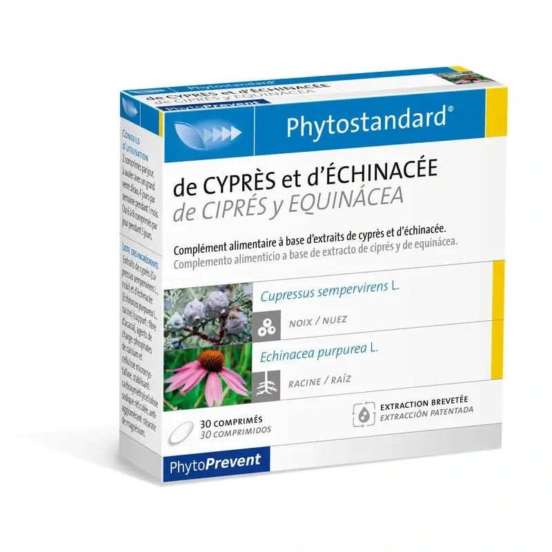 Pileje Phytostandard ciprés - equinácea 30 comprimidos | Bonsanté