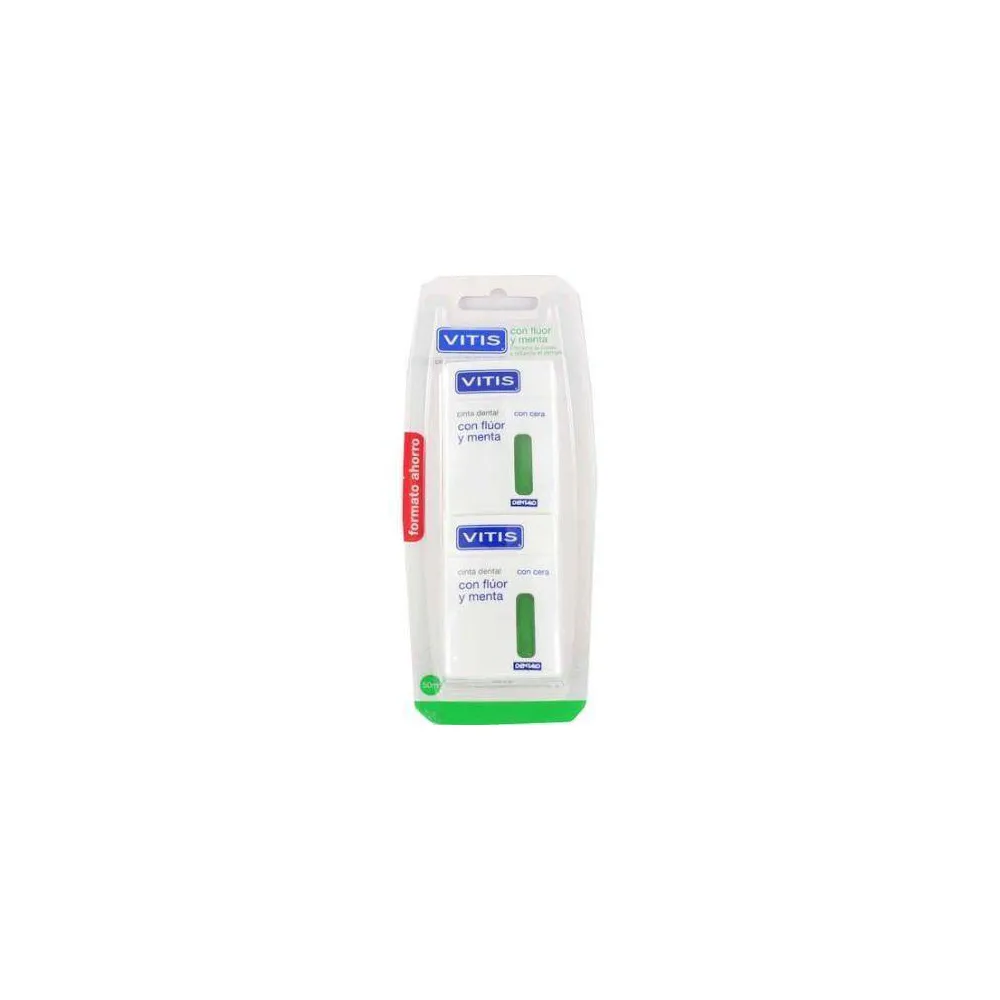 Vitis Cinta Dental Con Fluor y Menta 50 Metros 2 Unidades | Bonsanté