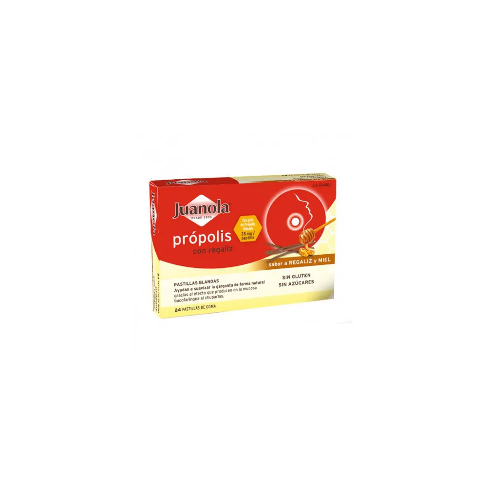 Juanola Propolis Sabor Regaliz y Miel 24 Pastillas Efecto Balsámico | Bonsanté
