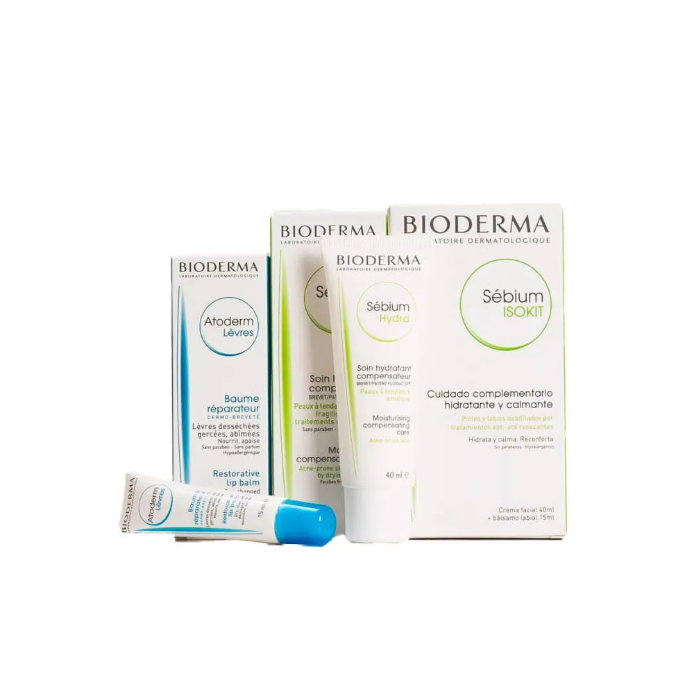 Bioderma Sebium Isokit Crema Facial 40 Ml + Balsamo Labial 15 Ml | Bonsanté