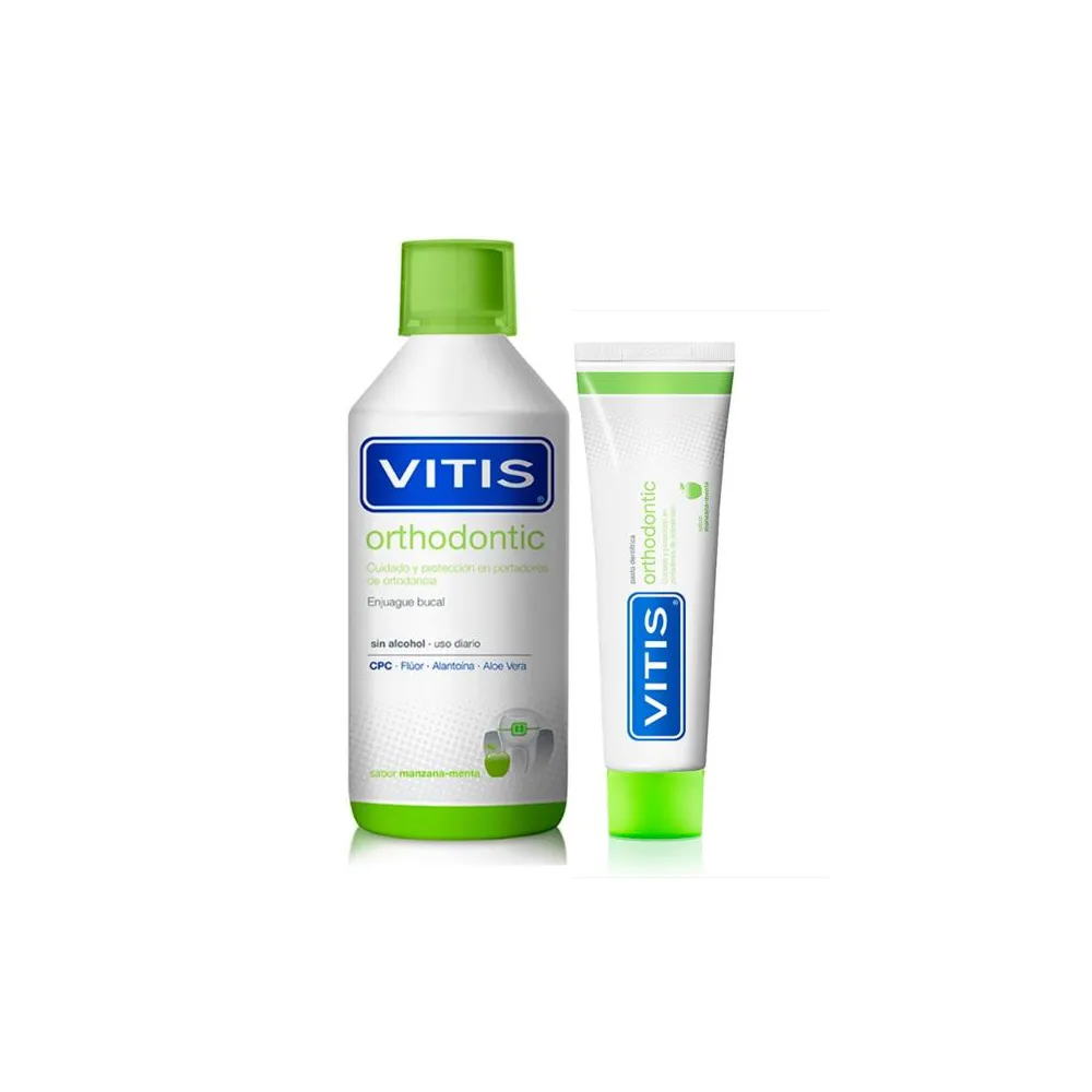 Vitis Pack Orthodontic Pasta Dentífrica 100 Ml + Colutorio 500 Ml | Bonsanté