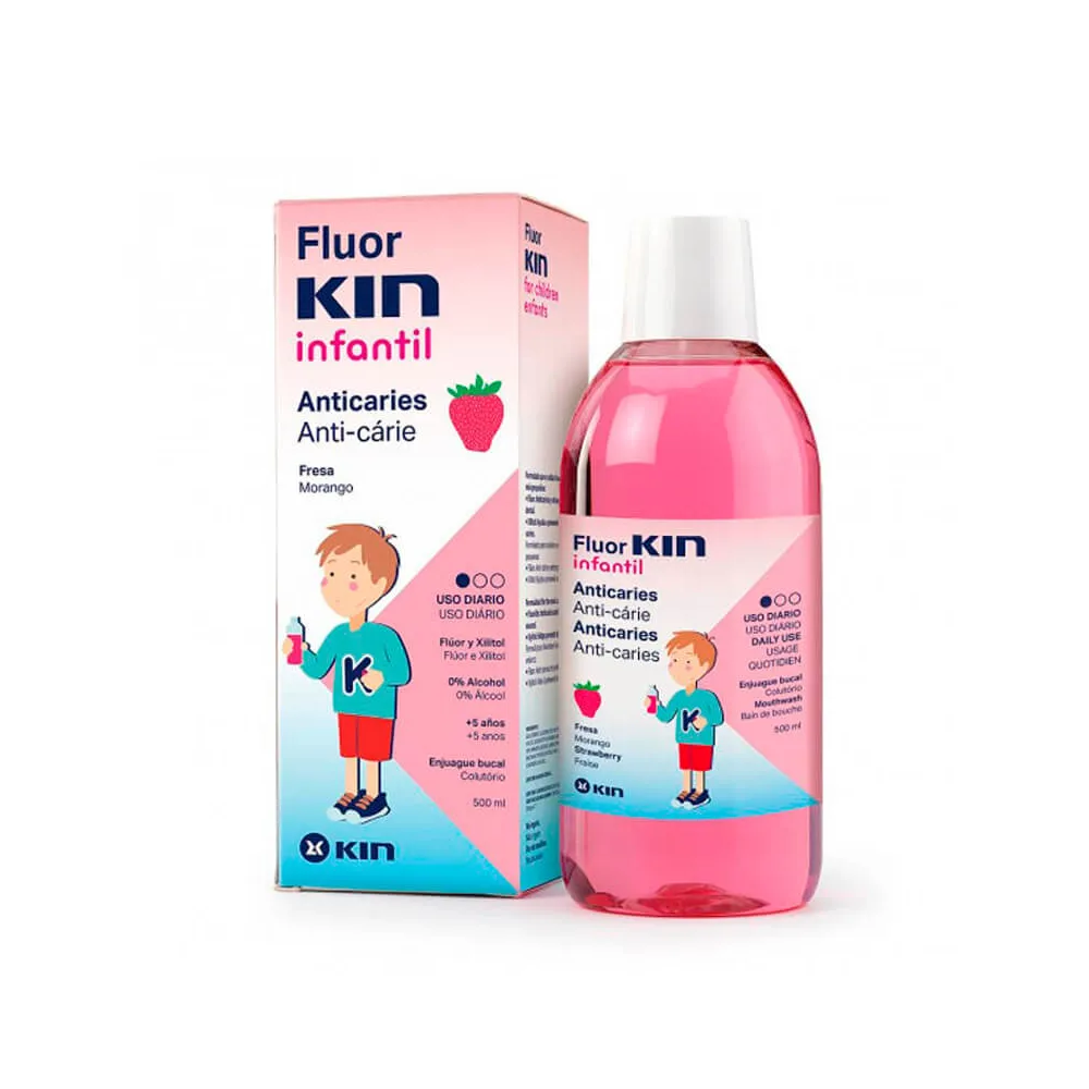 FluorKin Colutorio Infantil Enjuague Fresa 500 ml | Bonsanté