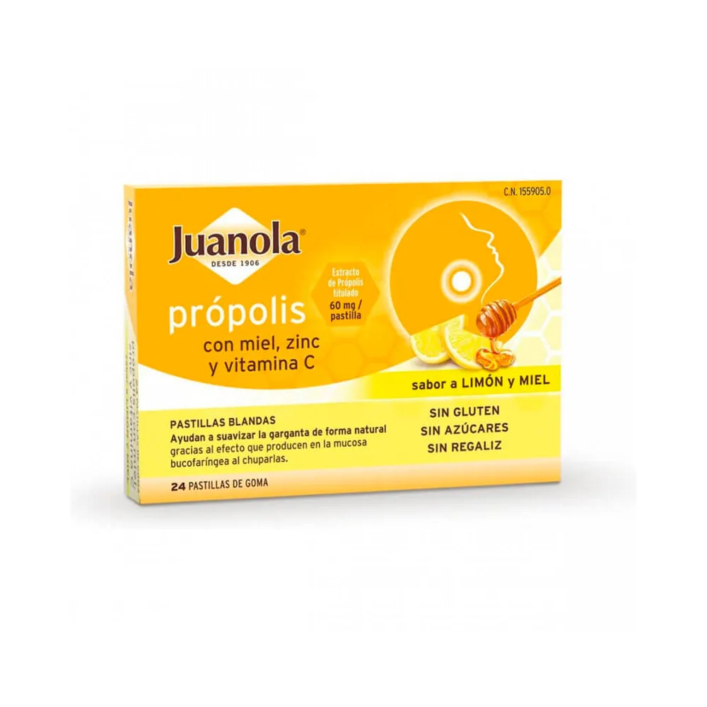 Juanola Própolis Sabor Miel y Limón 24 pastillas | Bonsanté