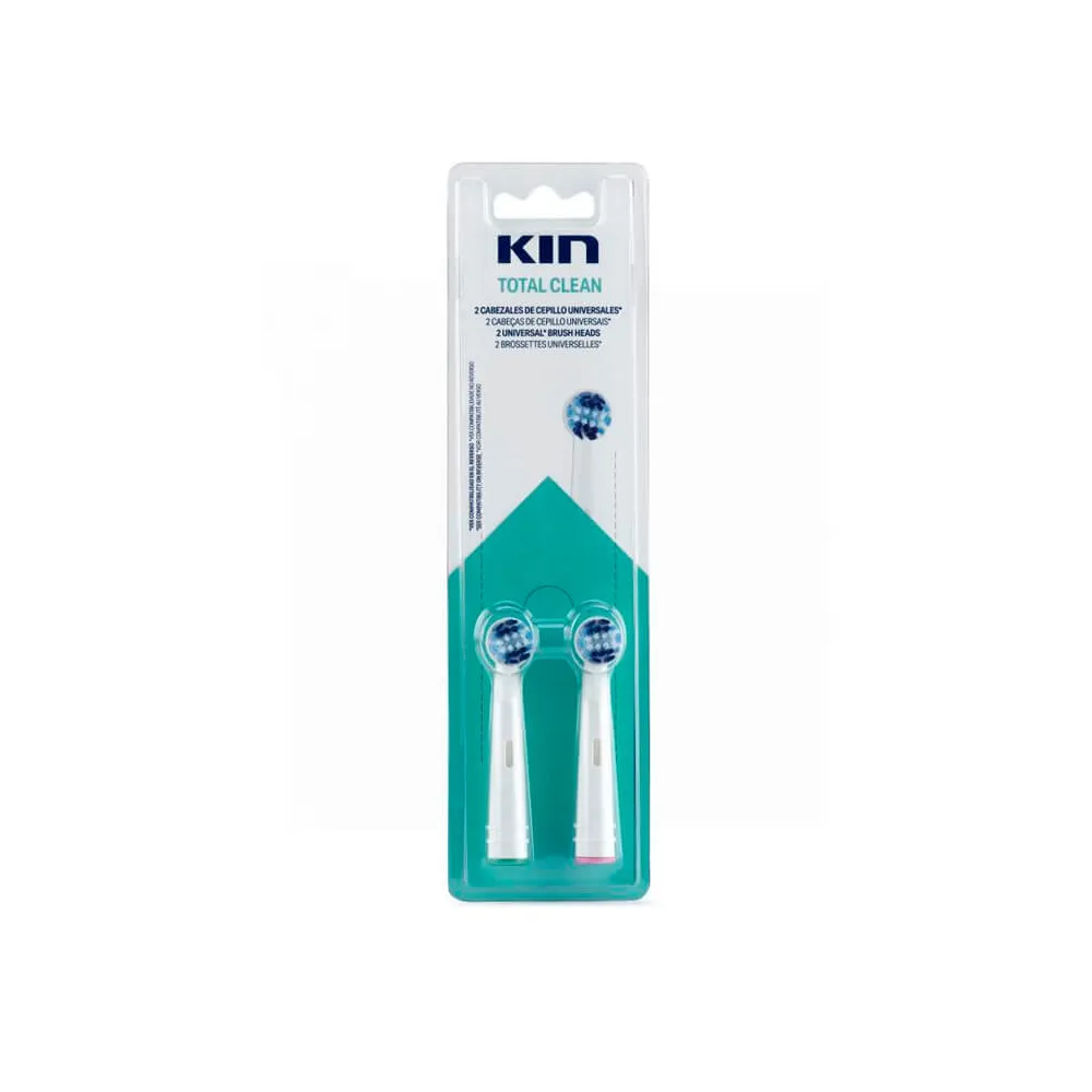 KIN Total Clean Cabezales Recambios de Cepillo Eléctrico Universal 2 Uds | Bonsanté