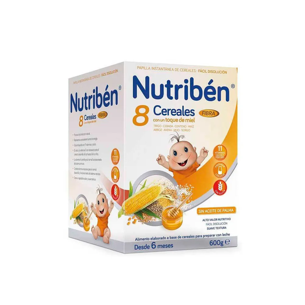 Nutriben 8 Cereales Y Miel Con Fibra 600 gr | Bonsanté